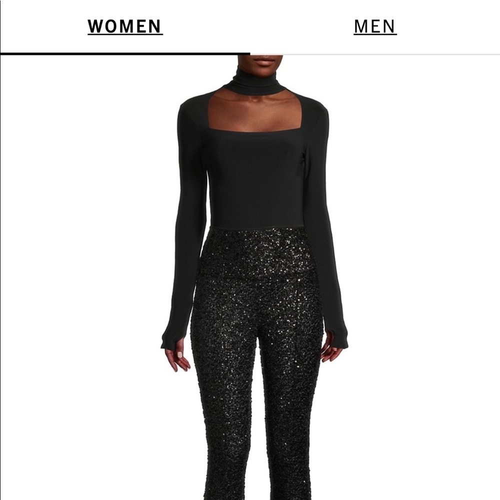 Norma kamali cut out turtleneck top